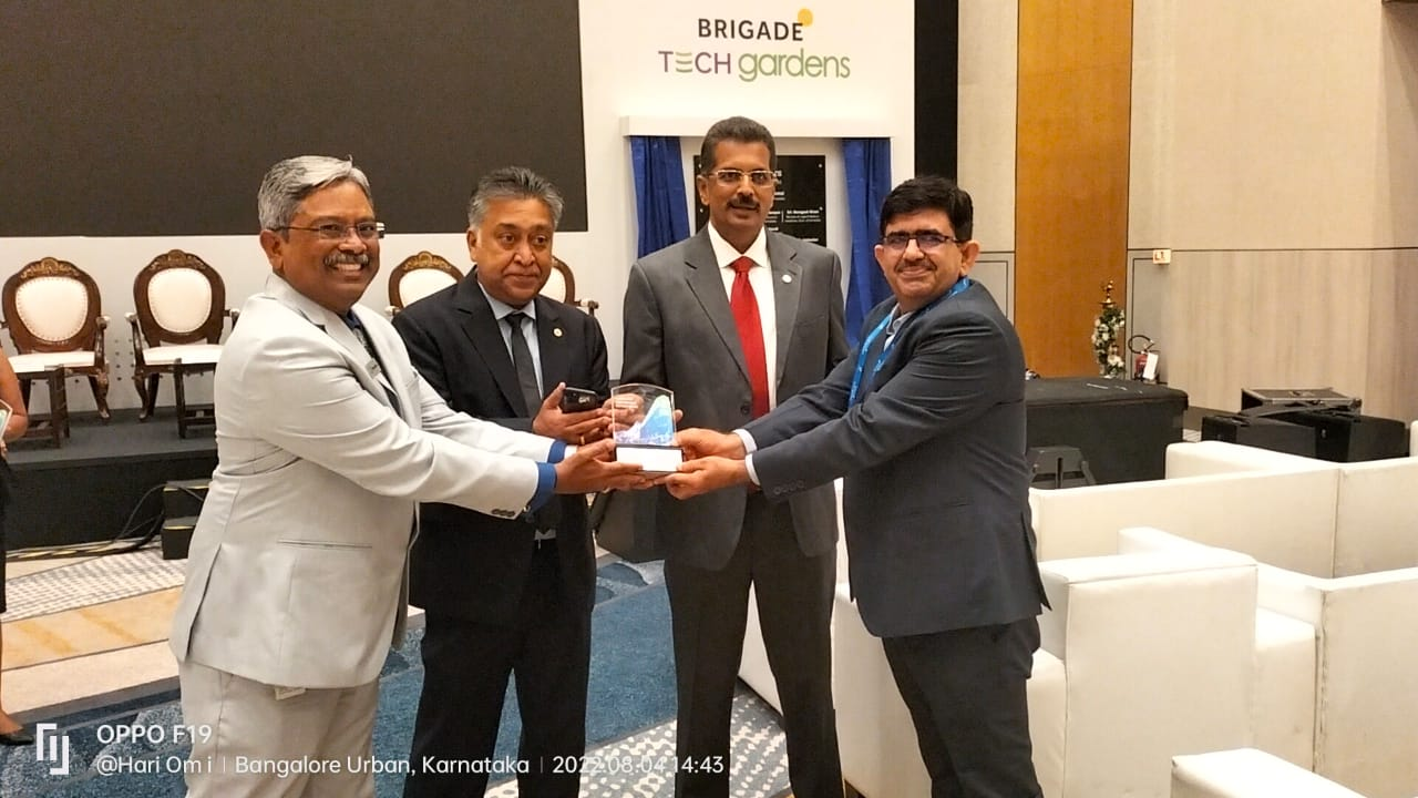 Brigade Group felicitation for the Brigade Tech Gardens project