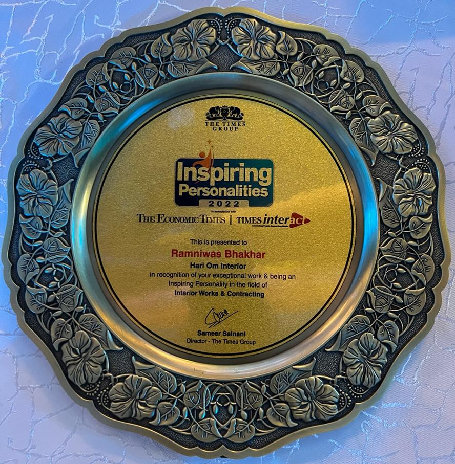 Inspiring Personalities of the Year 2022 award plaque